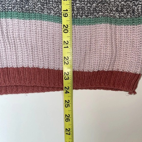 Maurices Multicolor Striped Button Front Henley Knit Sweater Small Women’s - Picture 9 of 12